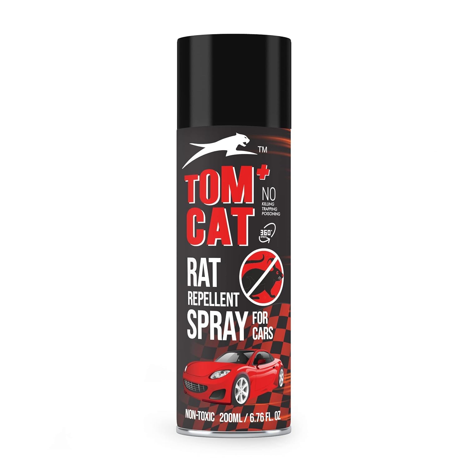 Shadow Securitronics Tomcat Rat Repellent Spray,Prevents Rat Bites In Engine Parts&Wires,200Ml Rodent Repellent Coating,Highly Effective,Leak-Free,Easy-To-Spray,Bitter Taste,No Kill-Only Repels