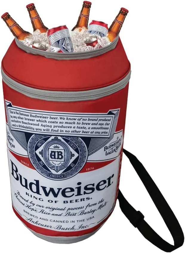 Budweiser Soft Can Shape Speaker Backpack Cooler Bluetooth Portable Travel Cooler with Built in Speaker Wireless Speaker Cool Ice Pack Cold Beer Stereo for Apple iPhone, Samsung Galaxy Budweiser Soft Can Shape Speaker Backpack Cooler Bluetooth Portable Travel Cooler with Built in Speaker Wireless Speaker Cool Ice Pack Cold Beer Stereo for Apple iPhone, Samsung Galaxy