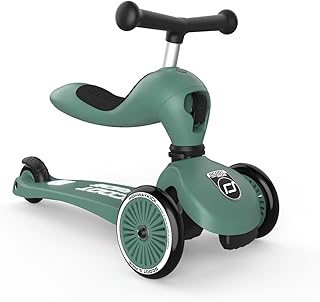 Scoot & Ride - Highwaykick 1 Children Adjustable Seated or Standing 2-in-1 Scooter Including Safety Pad for Tip Prevention - for Ages 1-5