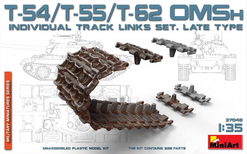1/35 T-54,T-55,T-62 Omsh individual Track Links Set. Late Type Plastic Model Kit (Disassembled)