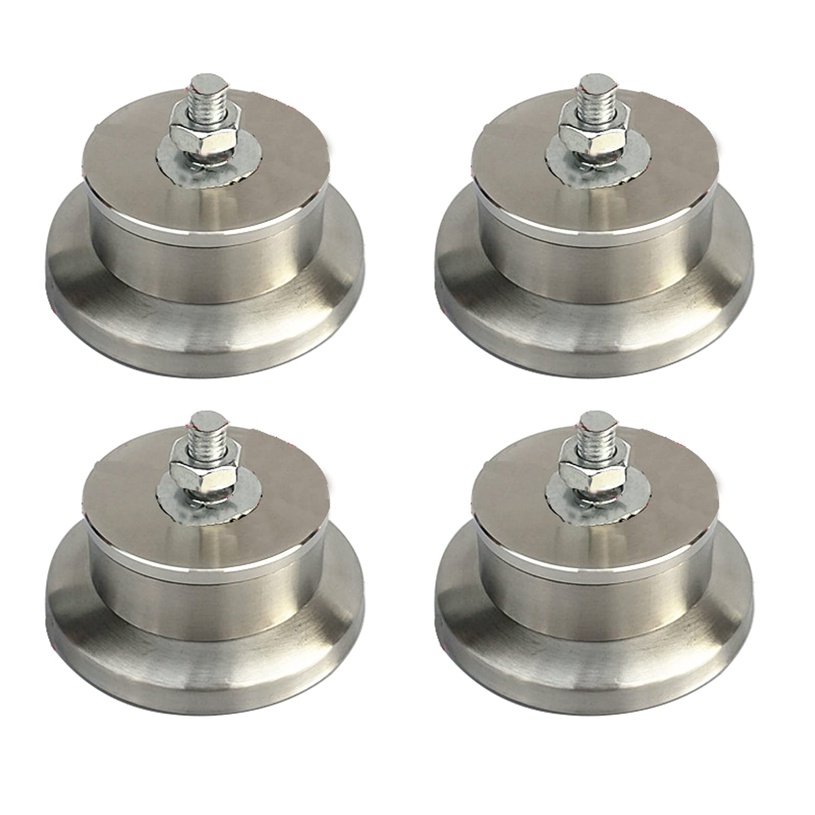 Patas de metal para muebles de baño, sofá y mesa: juego de 4 piezas de acero inoxidable