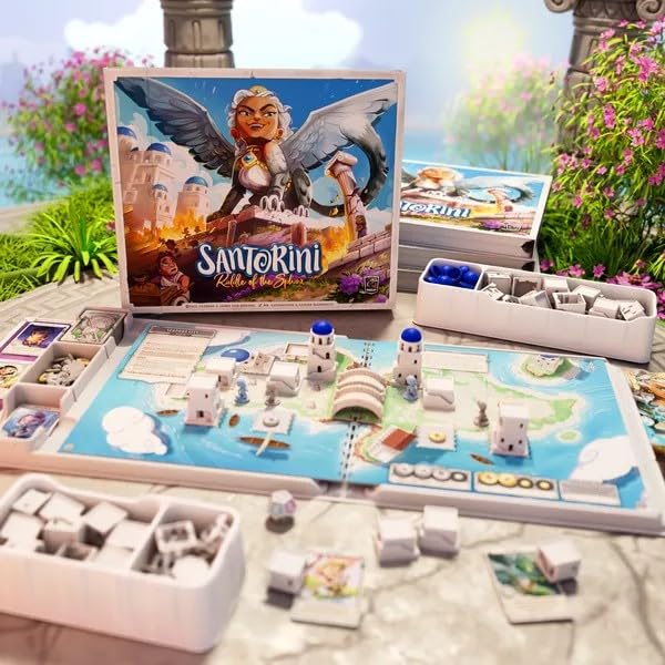 santorini riddle of the sphinx - a cooperative book-based expansion to the abstract masterpiece santorini  ages 8  plays in 20 minutes