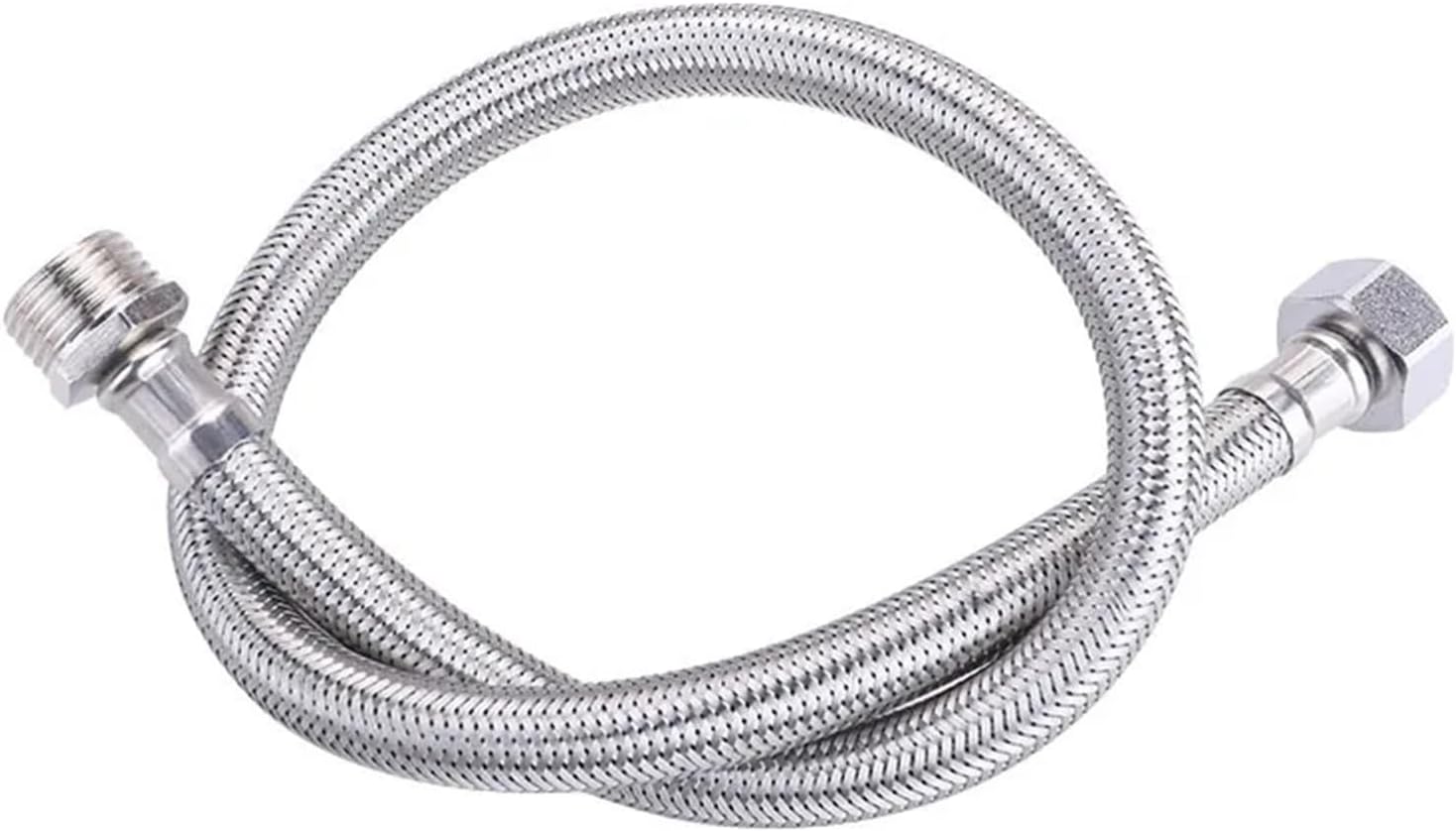 2 Pcs Stainless Steel Hose Faucet Water Supply Pipe Connector G1/2 Female X Male For Heater Basin Toilet Extension Tubes for Sink Faucet(300cm)
