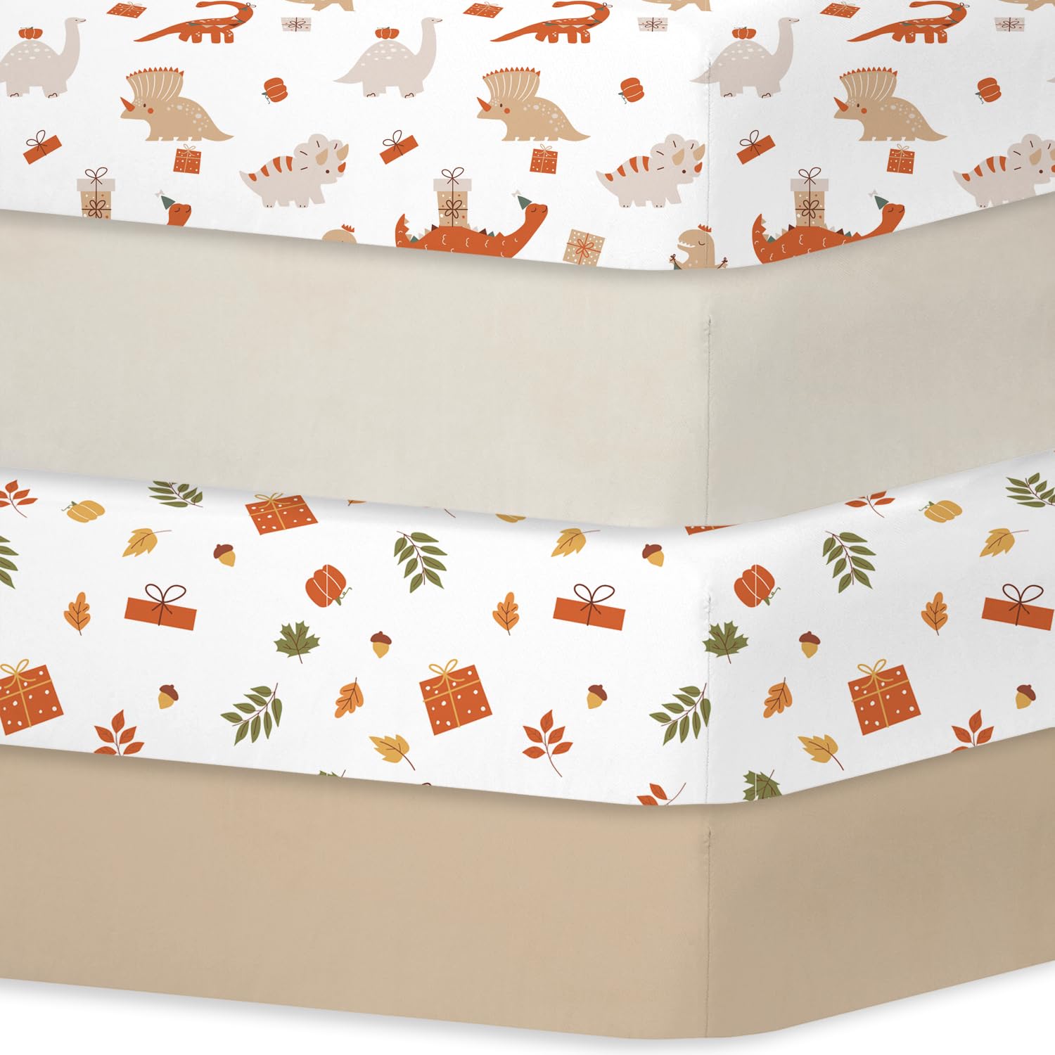 Bimocosy Crib Sheets 4 Pack, Baby Crib Sheets Fitted for Boys and Girls Breathable & Snug Fit, Soft Toddler Bed Sheets for Standard Crib Mattress