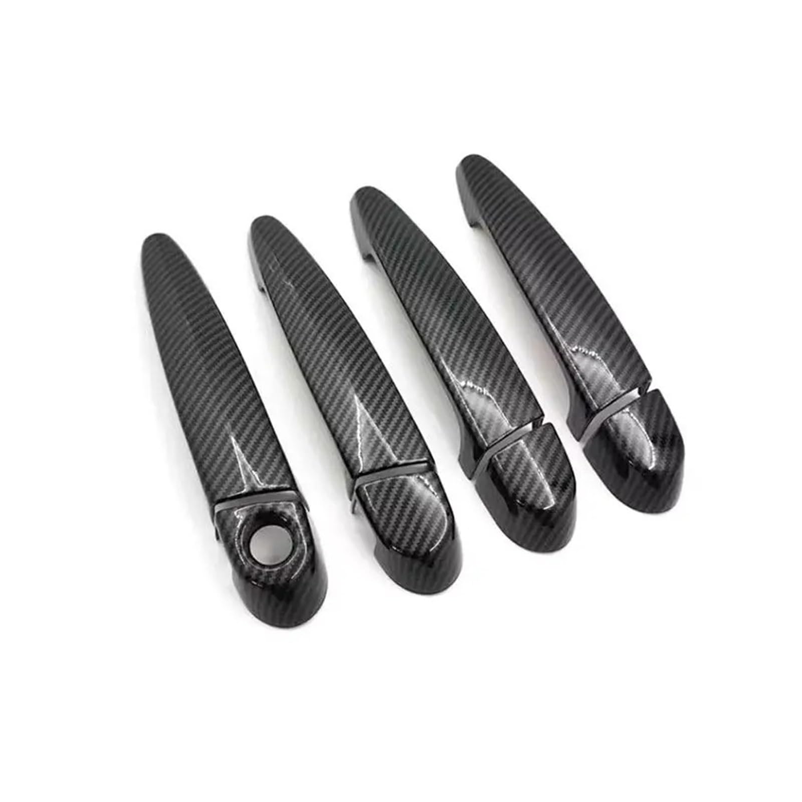 RAGPUKMUAN Car Door Outer Grab Handle for BMW 1 3 Series for X1 for X3 for X4 for X5 for X6 F30 F31 F35 E84 F25 F26 E70 E71 LHD Car Exterior Door Handle Pull Cover Trim(LHD Carbon Fiber)