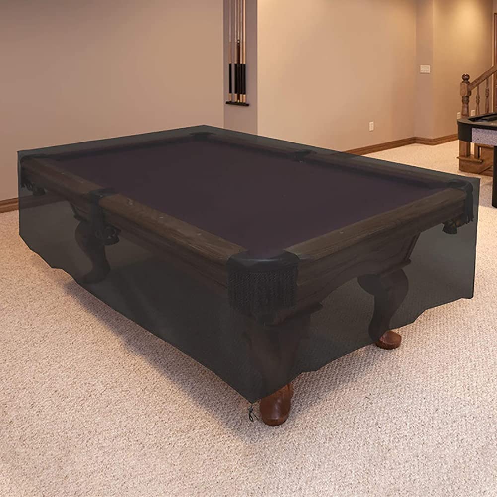 Dysdensa 9 Ft Heavy-Duty Leatherette Pool Table Cover, Waterproof & Tearproof Cover For Billiard Pool Table