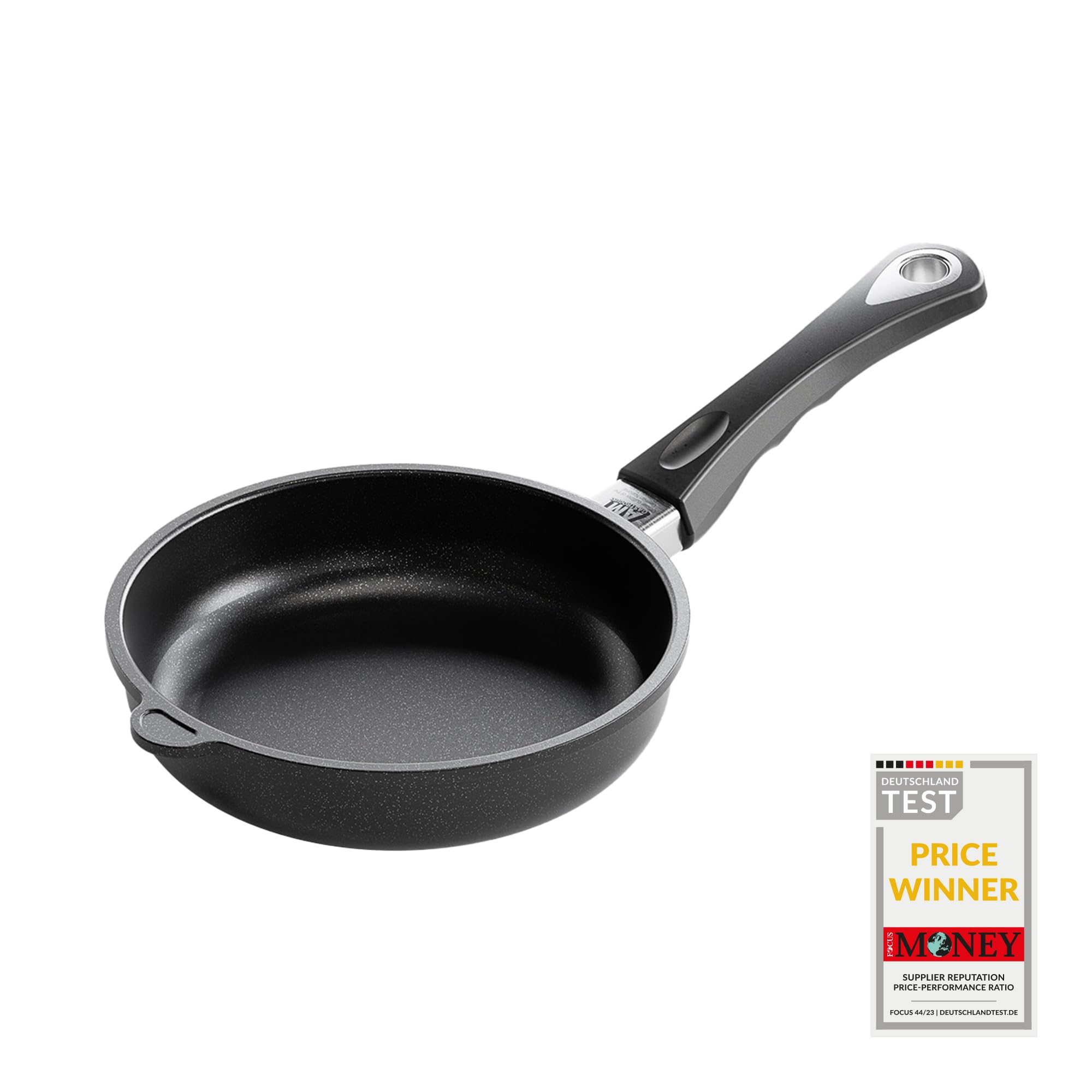 AMT Gastroguss Lotan® AMZN-420 Koekenpan 20 cm zwenkpan 4 cm hoog, stevige steel, niet geschikt voor inductie, Lotan® antiaanbaklaag, gietijzeren pan (gegoten aluminium), AMZN-420 AMT Gastroguss Lotan® AMZN-420 Koekenpan 20 cm zwenkpan 4 cm hoog, stevige steel, niet geschikt voor inductie, Lotan® antiaanbaklaag, gietijzeren pan (gegoten aluminium), AMZN-420