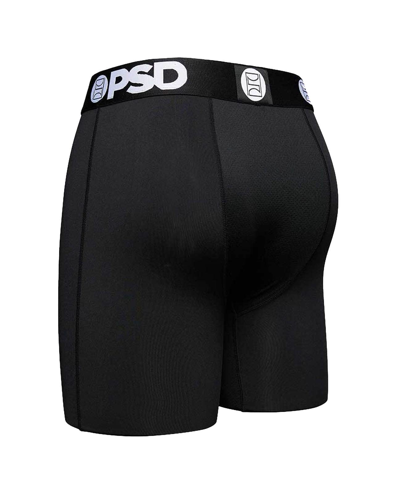 PSD Men's Basic Solid Boxer Briefs - 7 inch Inseam Breathable And Supportive Men's Underwear with Moisture-Wicking Fabric
