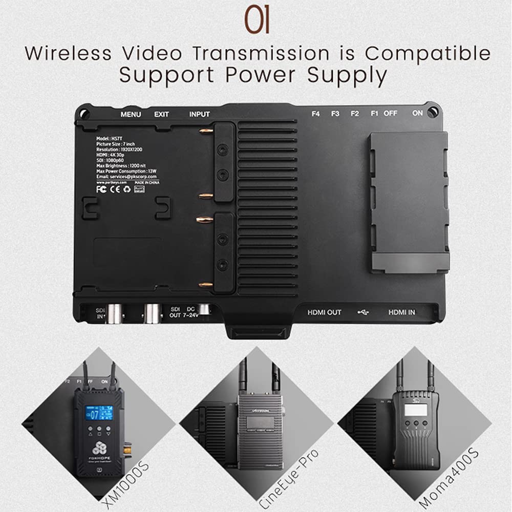 Amazon | Portkeys HS7T II 7インチ ビデオカメラモニター メタル 