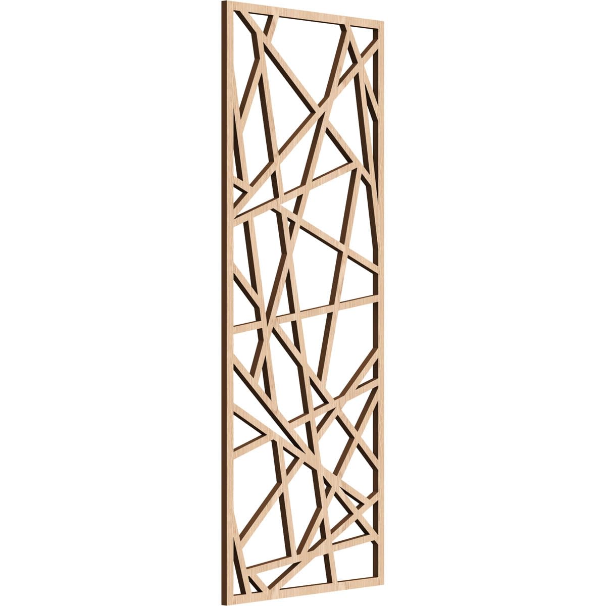 Conway Decorative Pierced Fretwork Wood Wall Panels, 11 3/8"W x 29 3/8"H x 1/4"T, Red Oak