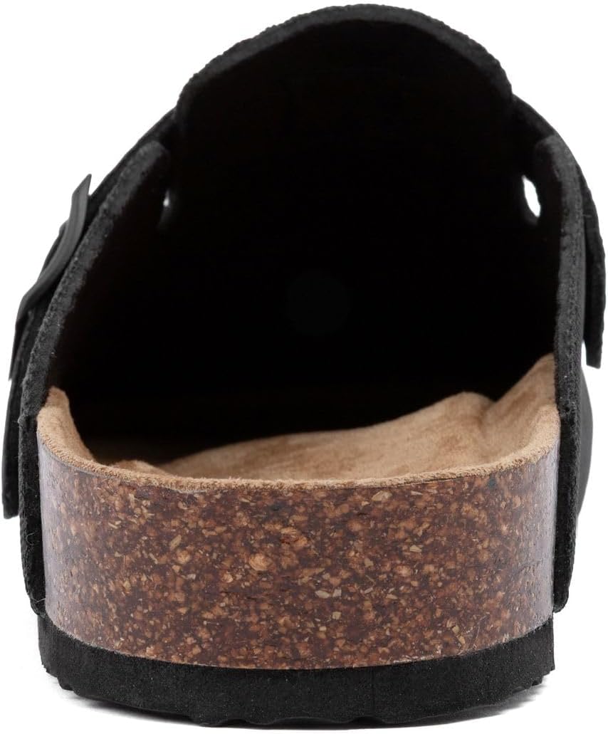 Nautica Men’s Clog Mule Sandals, Slip On Comfort Shoes with Adjustable Buckle, Vegan Suede Upper, Cork Footbed, Arch Support for Everyday Wear - Image 3