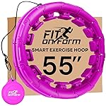 FIT ON FORM Infinity Weighted Hula Hoop for Adults Weight Loss - Smart Exercise Hola Circle Hoop for Women Abs Workout - 55 Inches