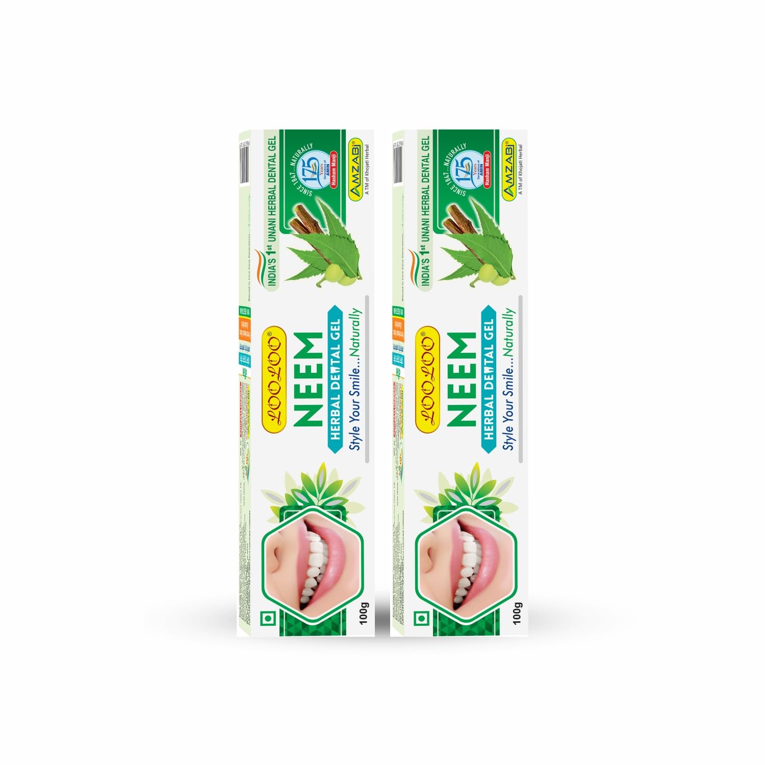 LooLoo Herbal Dental Gel Neem |Organic Gel |Herbal Neem Healthy Teeth Toothpaste |Soothes Inflammation Of Gums & Relieves Toothache-Pack Of 2 (100G Each)-image-42