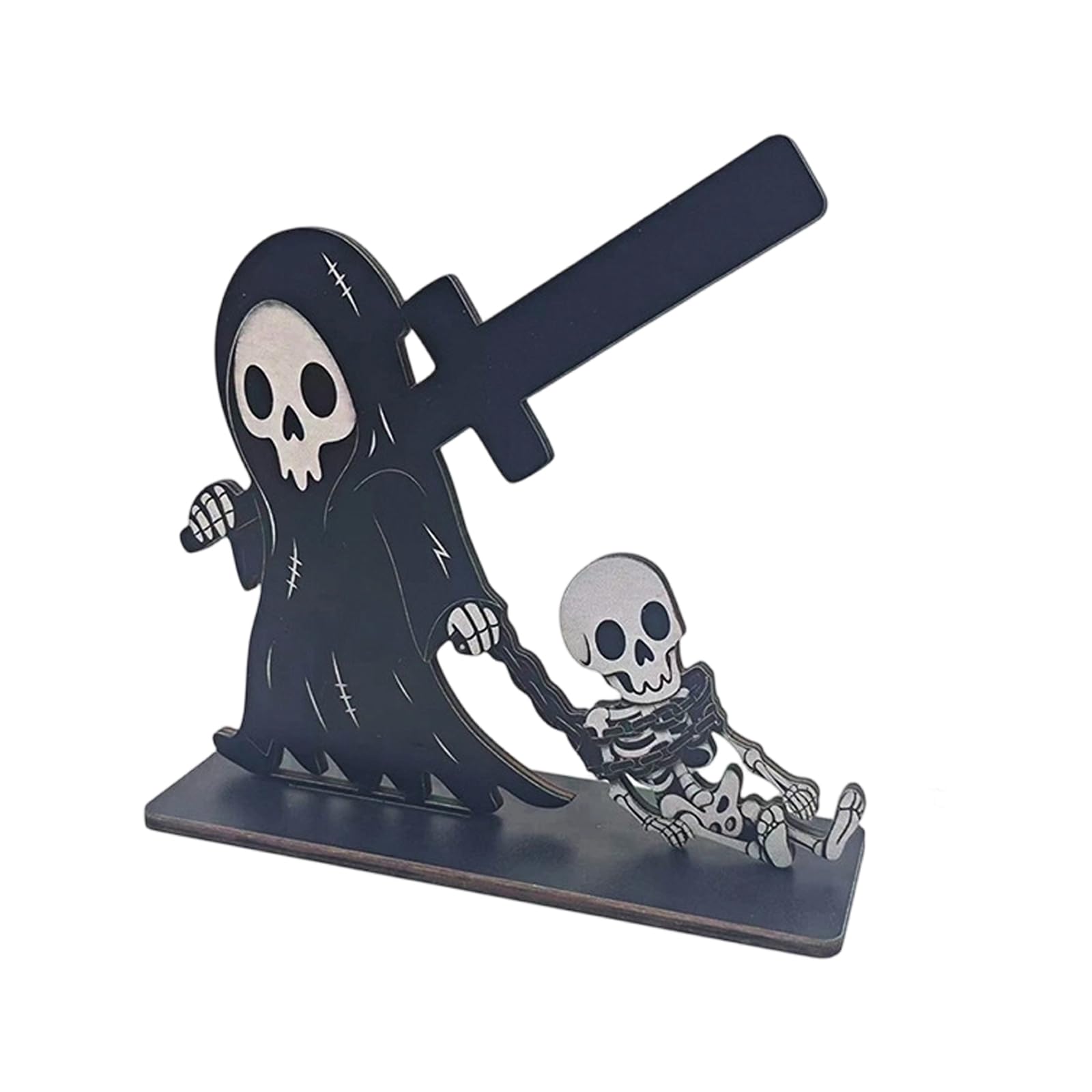 Halloween Tissue Holder Painted Wood Tabletop Organizer for Party Decor, Freestanding Home Display Accent Stand Halloween Tissue Holder Napkin Wood Tabletop Organizer Seasonal Home Decor Party Table