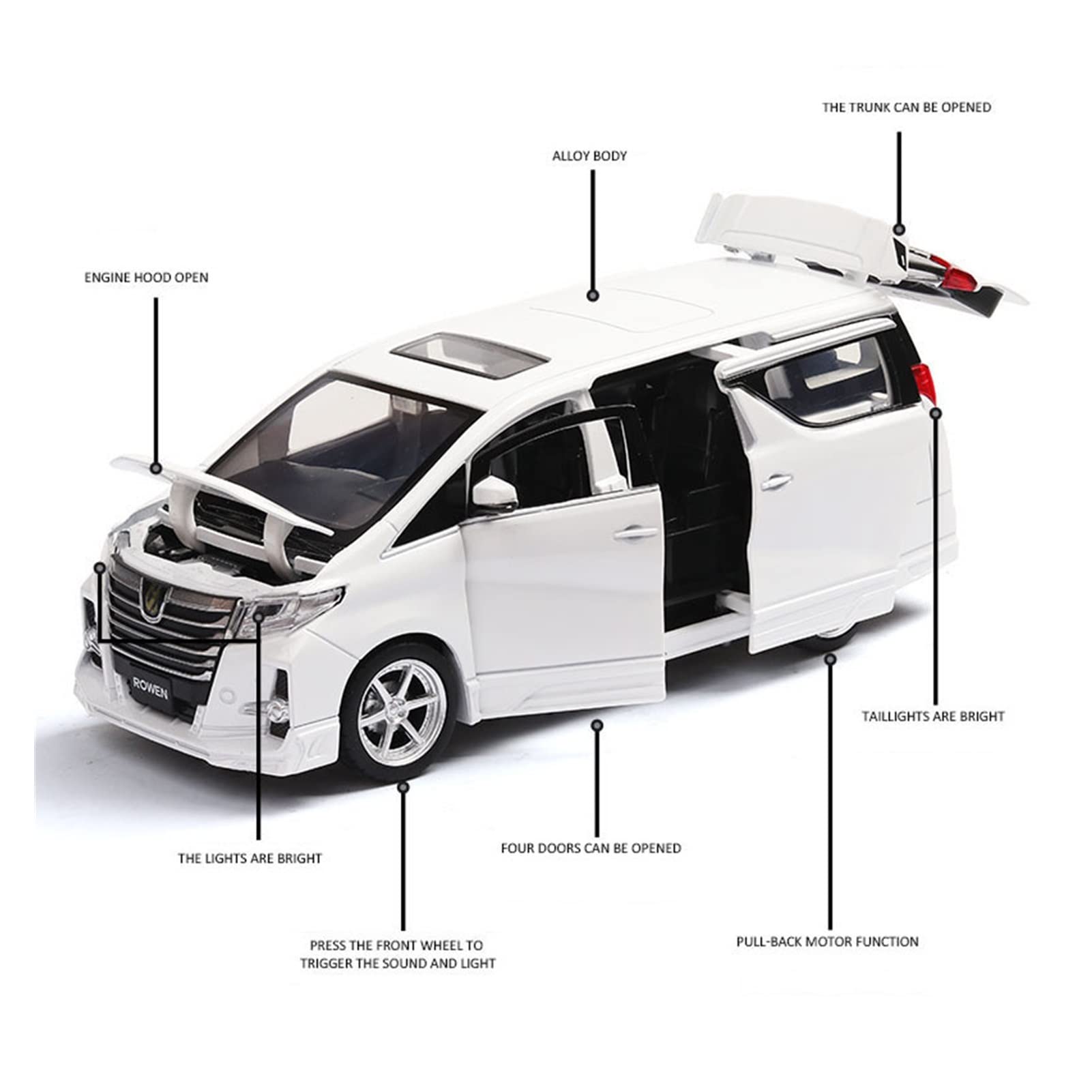 Amazon | ミニカー スケールモデルカー 1/32トヨタアルファードMPV