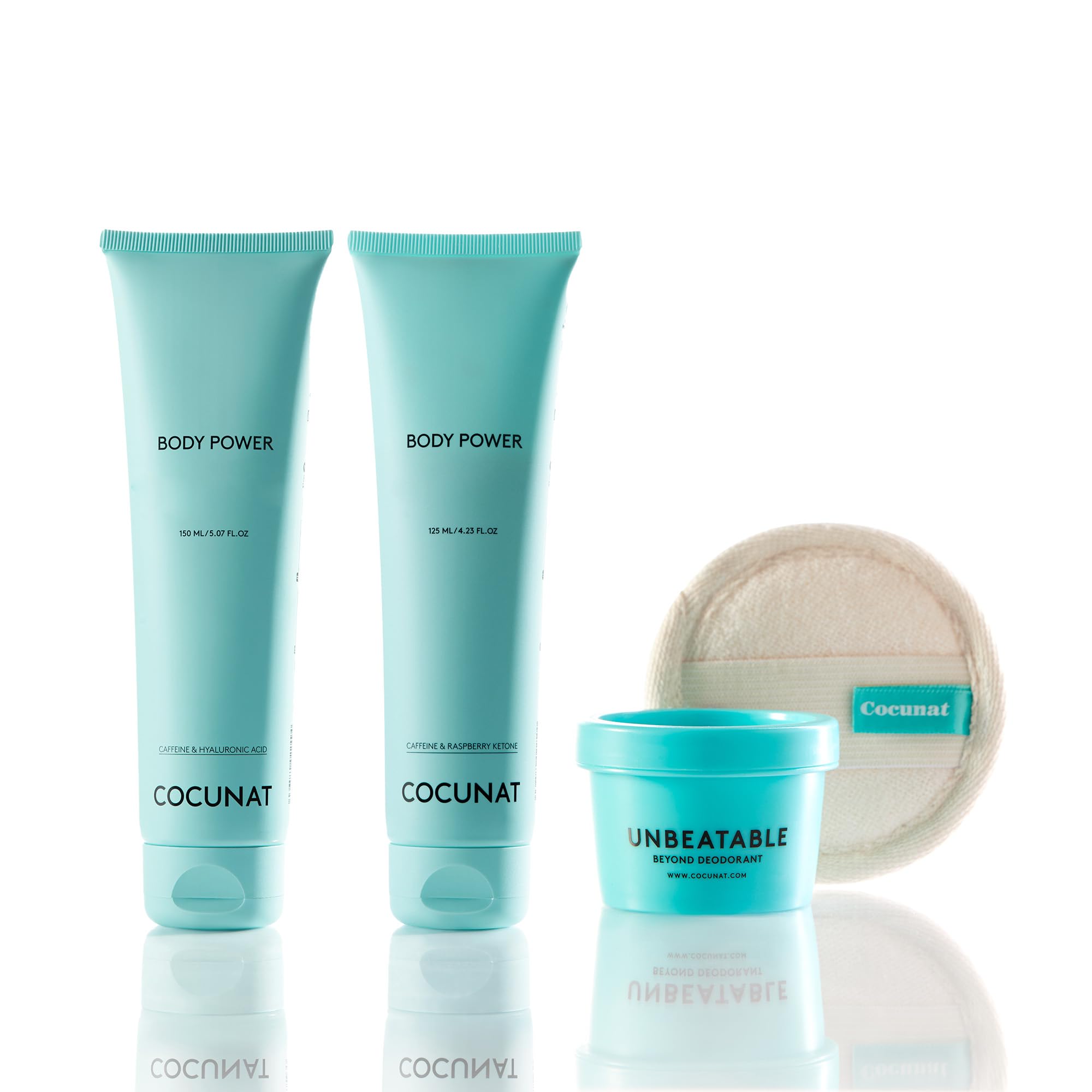 COCUNAT Pack Body Power + Desodorante en crema Reafirma y Reduce Celulitis | Reafirma y reduce la celulitis. Piel firme y fresca. Ingredientes naturales, vegano.