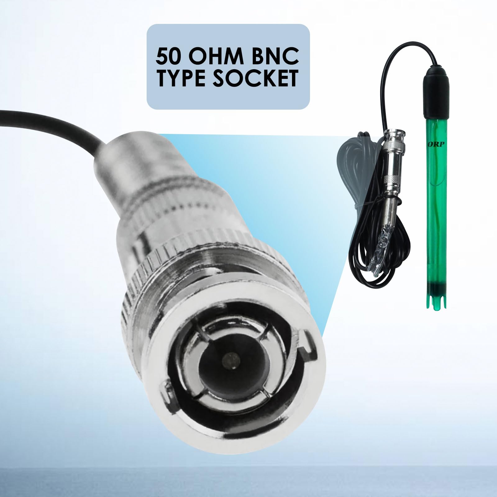 Elettrodo ORP Sostituibile con Connettore BNC Cavo Lungo 300 cm (10 ft) Alta Precisione (-1999-1999 mV) Per Piscine, Spas, Acquari, Acqua Potabile & Laboratori
