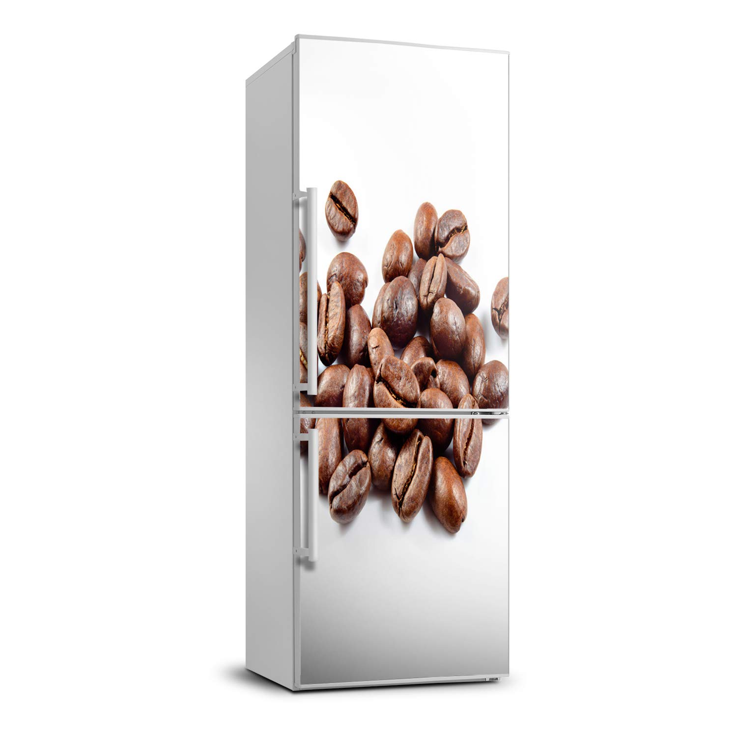 Cubierta frigorífico 70x190 cm autoadhesiva para renovar electrodomésticos con café