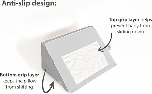 Miniatura 4 de BurpHelp - Almohada de lactancia para alivio de eructos, reflujo, cólicos y gases, esencial útil para el tiempo boca abajo, desarrollo del cuello y