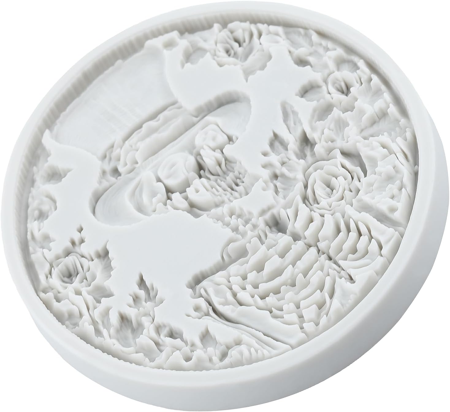 Sijiangmold Halloween Silicone Molds Skull Rose Fondant Molds Skull Pumpkin Chocolate Molds for Cake Decorating Cupcake Topper Candy Polymer Clay Gum Paste Set Of 4 - Image 3