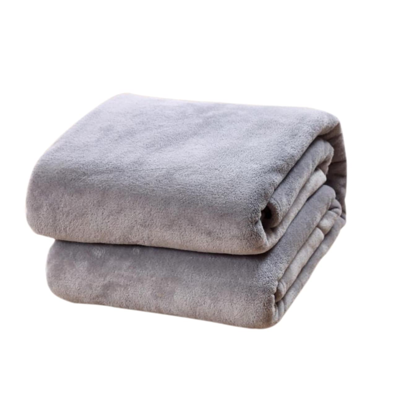 Couverture flanelle haut de gamme argentée : l'excellence du plaid lit ultra confortable