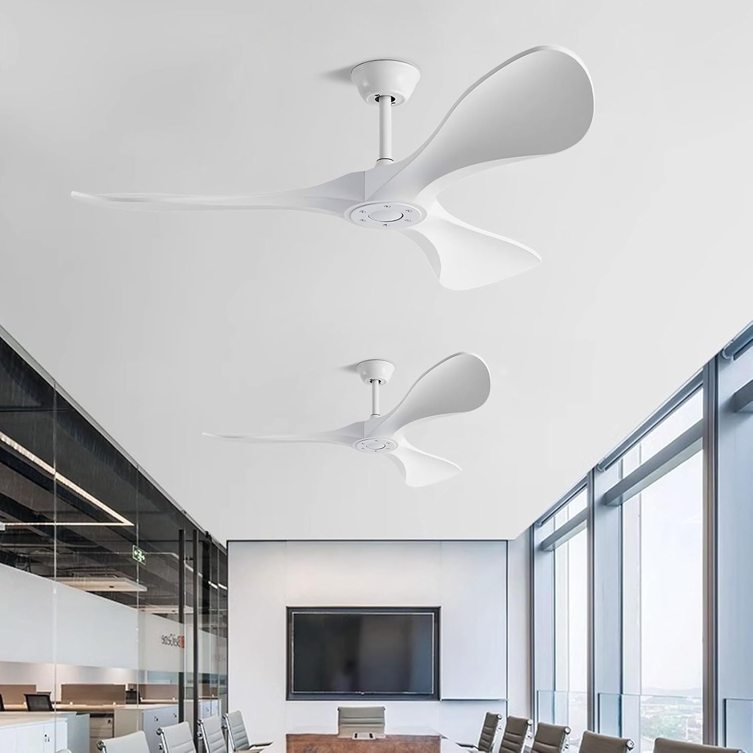 Quiet Ceiling Fans With Remote Control 6 Speeds Ceiling Fan Without Lights 3 ABS Blades Modern Simple Ceiling Fan No Light For Bedroom Living Room Dining Room Patio Indoor