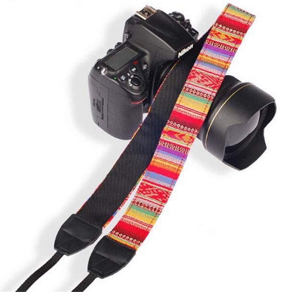 RKPM HOMES Camera Shoulder Neck Strap Vintage DSLR Camera Belt for Nikon Canon Sony Pentax Cameras Classic Red-picture-15