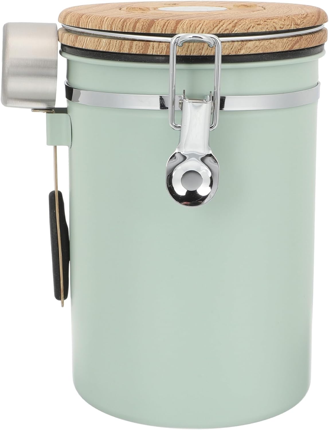 Frasco Hermético para Café 1.8L Acero Inoxidable con Válvula y Cuchara