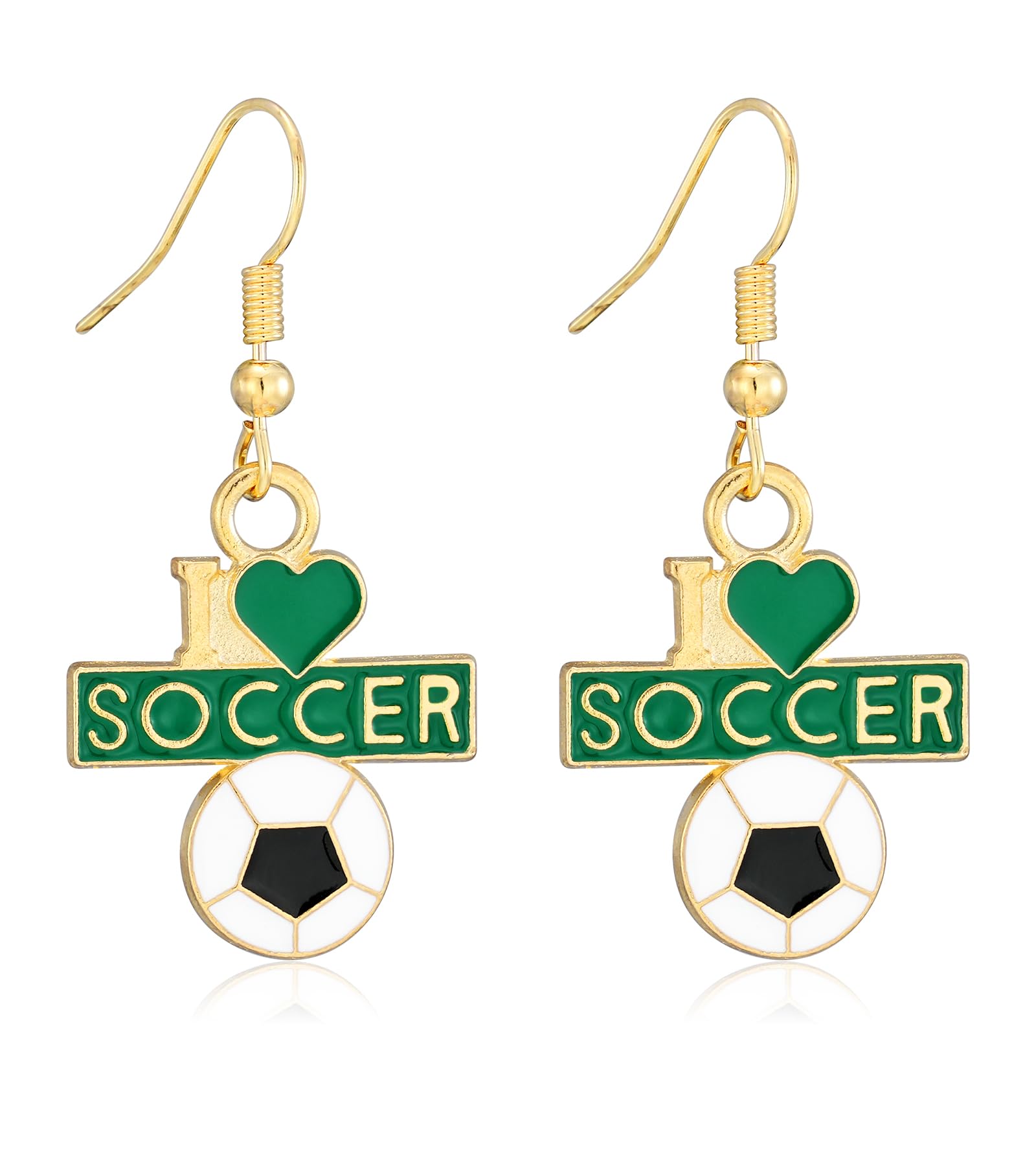 World Soccer Cup Earrings for Women, Mexico Theme Football Sports Drop Dangle Earrings Jewelry for Womens Trendy