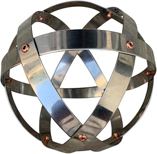 Genesa Crystal Stainless Steel 16cm in diameter with 15mm wide bands and fixed with copper rivets.