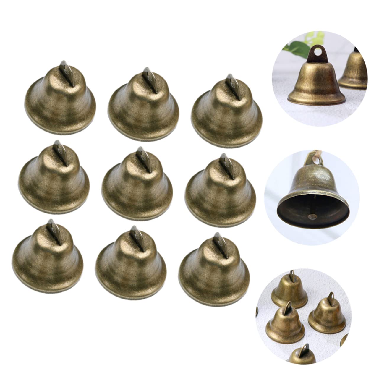 PRETYZOOM 5 Juegos Campana De Bronce Luces De Hadas Decoraciones De Fiesta De Navidad Árbol Posavasos Decoración Adornos Luces De Fiesta Guirnalda Cascabeles Metal 18 Uds * 5
