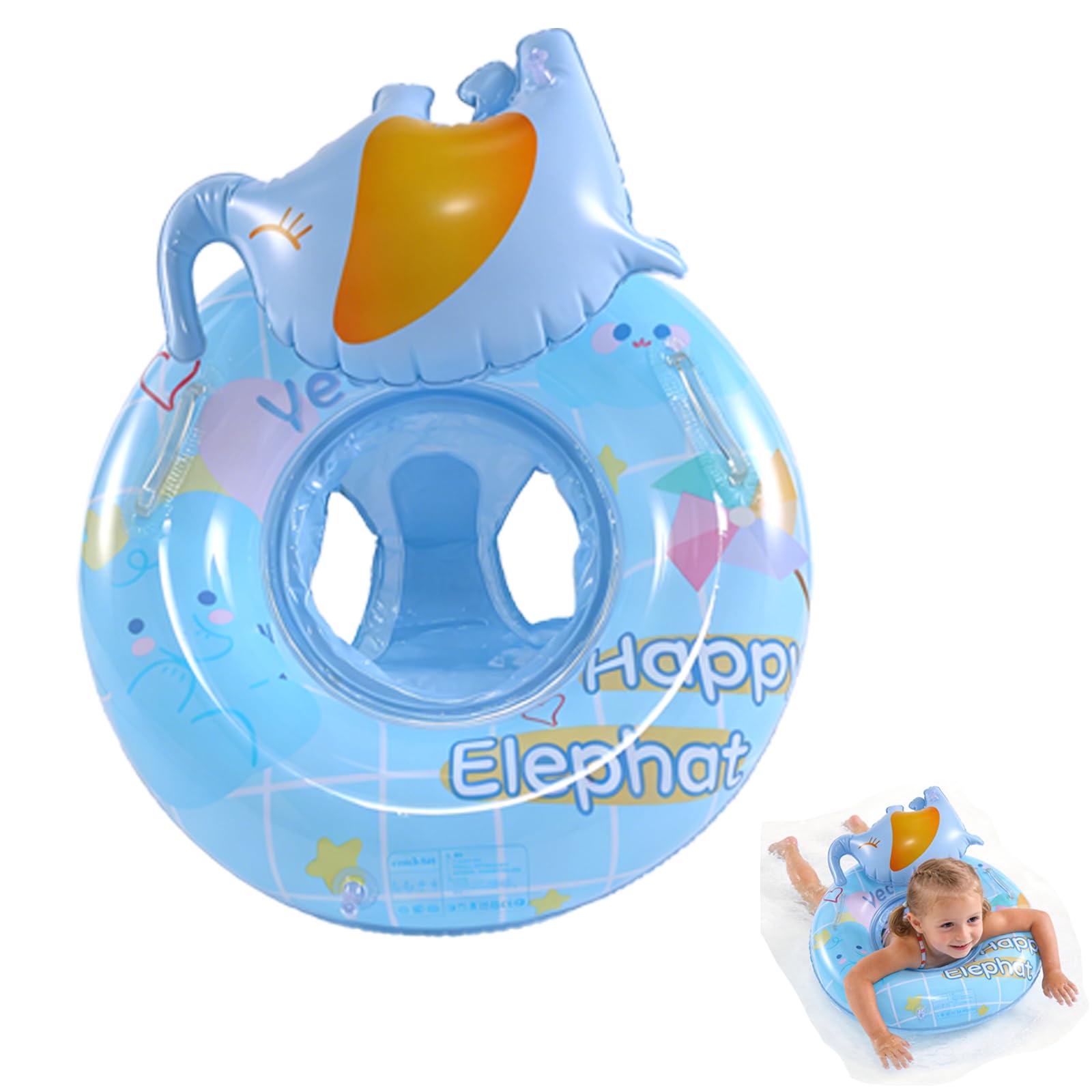 POPOYU Pool Inflatables Pool Floats,Swimming Ring for Kids Elephant,Inflatable Swimming Rings for Adults Kids,Pool Tubes Swimming Pool Toys for Swimming Pool Beach Party Decorations,Kid Summer Gifts