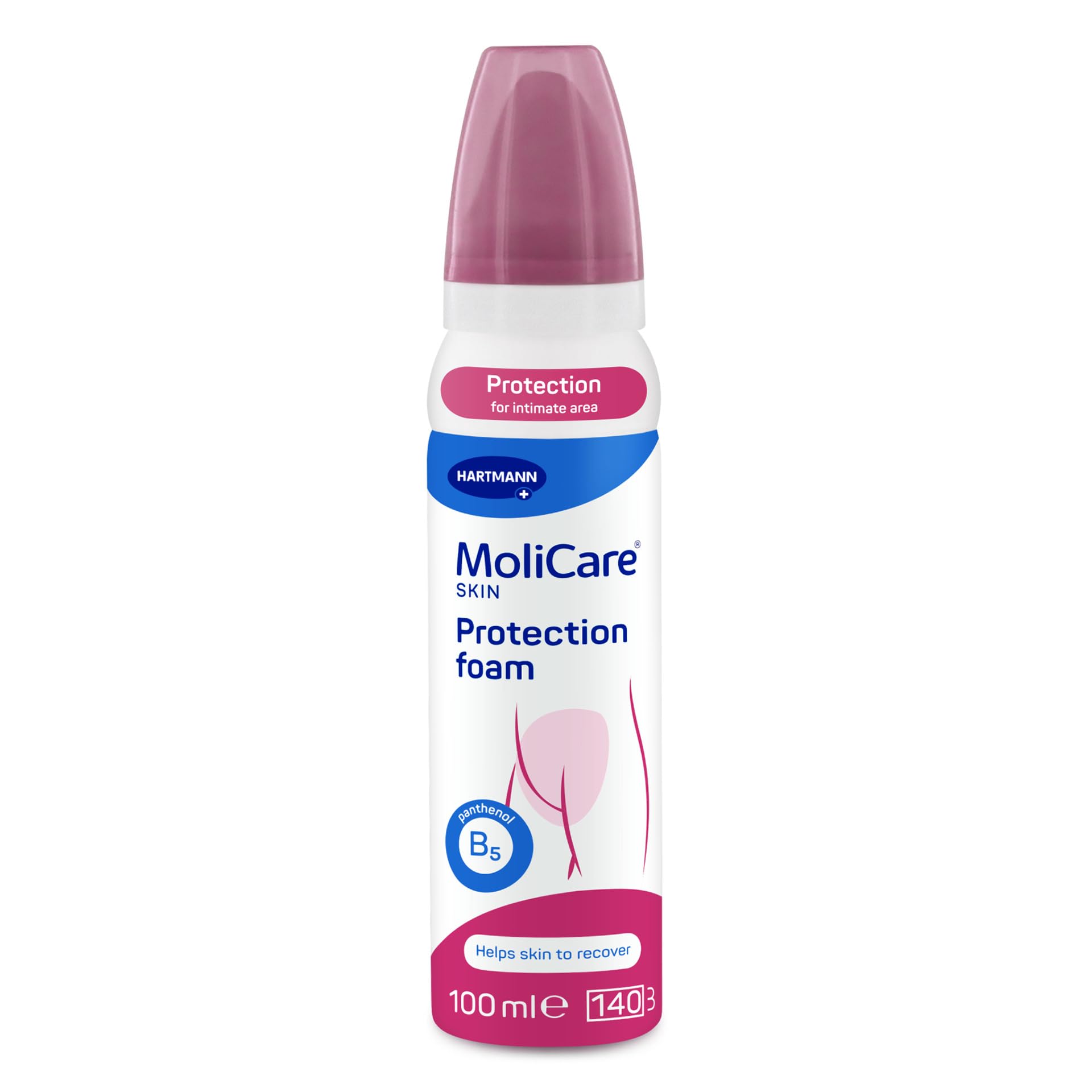 MoliCare Skin Protection Foam, for Men and Women, for Sensitive and Irritated Skin in The Intimate Area Driven by Incontinence, 100 ml