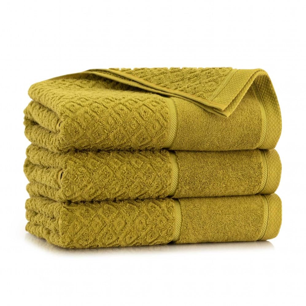 Serviettes de bain ZWOLTEX 4 pièces 30x50 cm coton égyptien olive Makao