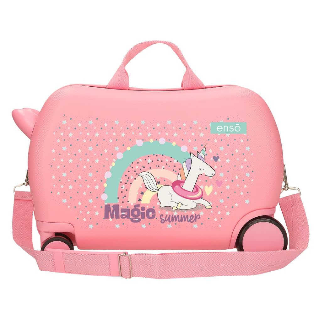 Enso Magic Summer Maleta Infantil, Fabricada en ABS, Ruedas Dobles de Giro multidireccional, Múltiples Formas de Usarlo