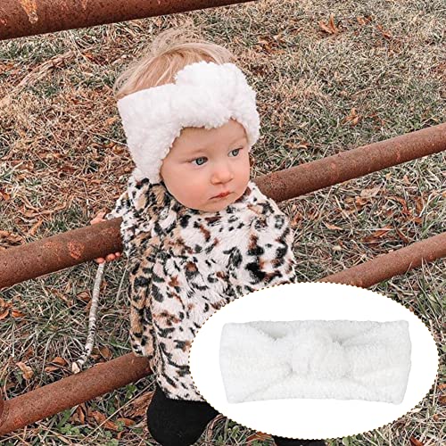IKASEFU Faixa de cabelo para bebês para meninas, faixa de cabelo elástica Mohair protetor de ouvido