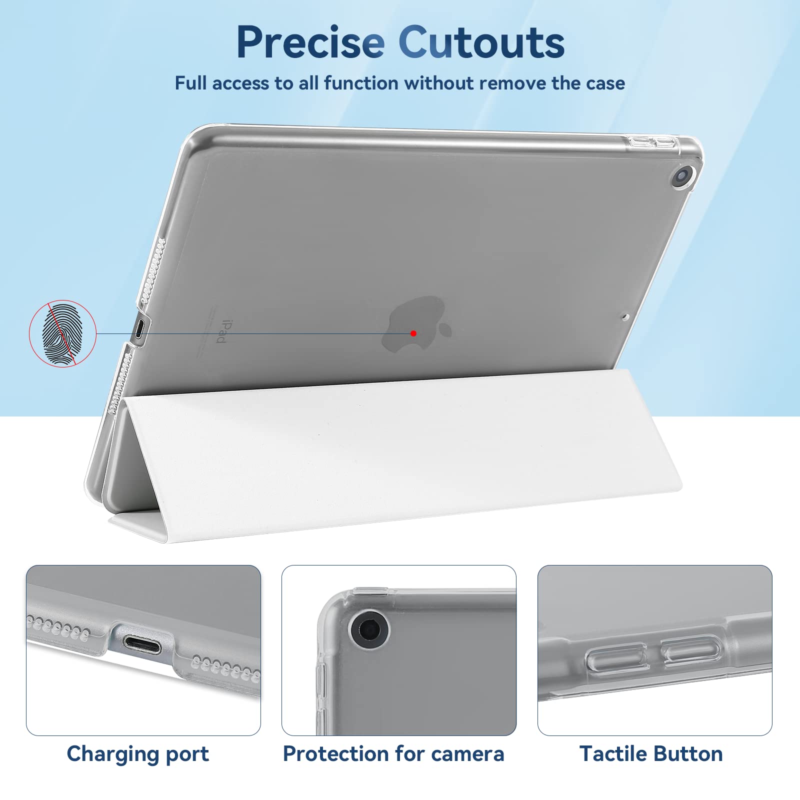 Newbillion Coque Pour IPad 9/8/7 (10,2 Pouces, Modèle 2021