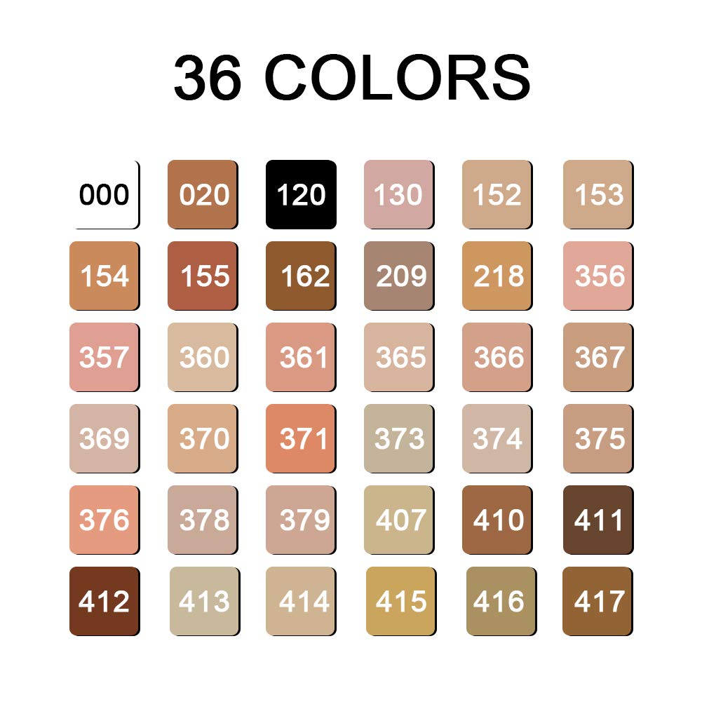 36 Colours Skin Tone Alcohol Markers, Skin Colour Pens Permanent Art