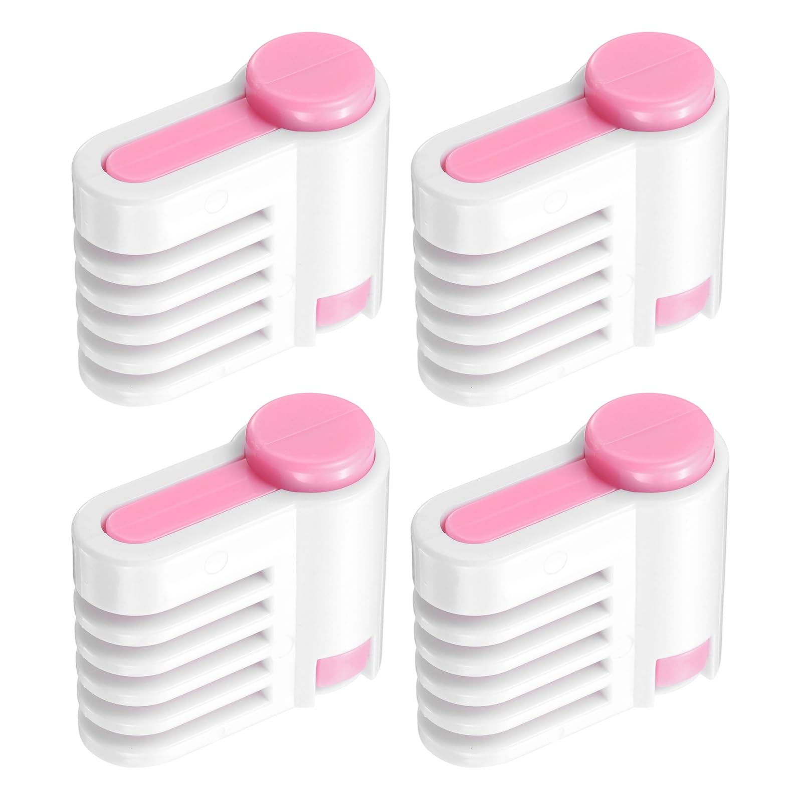 sourcing map 4 Pcs Cake Leveler Slicer, DIY Cake Slicer, 5 Layers Bread Leveler Cutter Kitchen Fixing Tools for Bread Toast Desserts Pastry DIY Baking, Pink