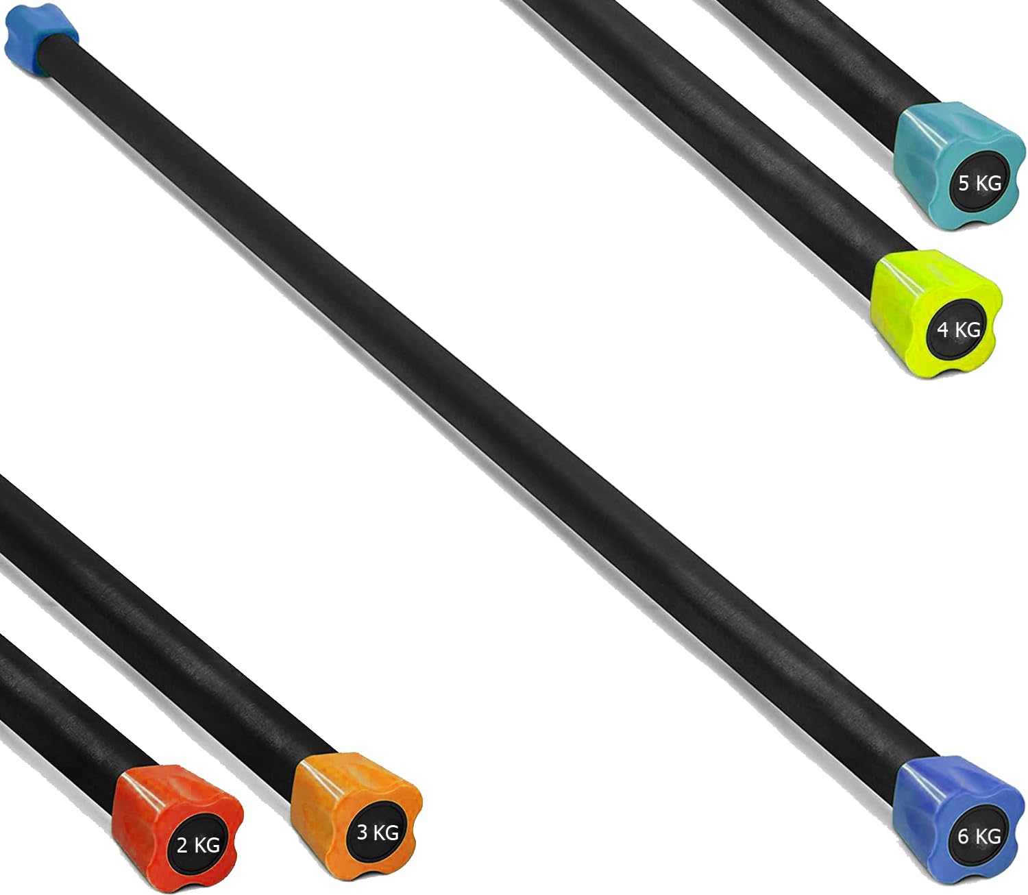 G5 HT SPORT Professionelle Body Bar mit Gewicht von 2 bis 6 kg Langhantelstange für Aerobic, Yoga, Pilates | Home Gym und Fitnessstudio
