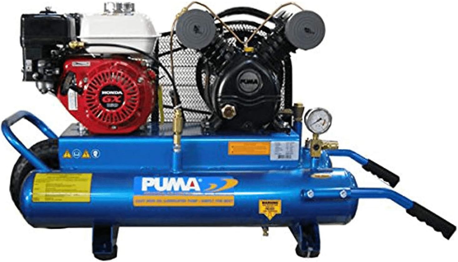 Puma Air Compressors PUK-5508G Wheelbarrow Style Contractor Air Compressor, 8 gal, 5.5 hp Honda Engine