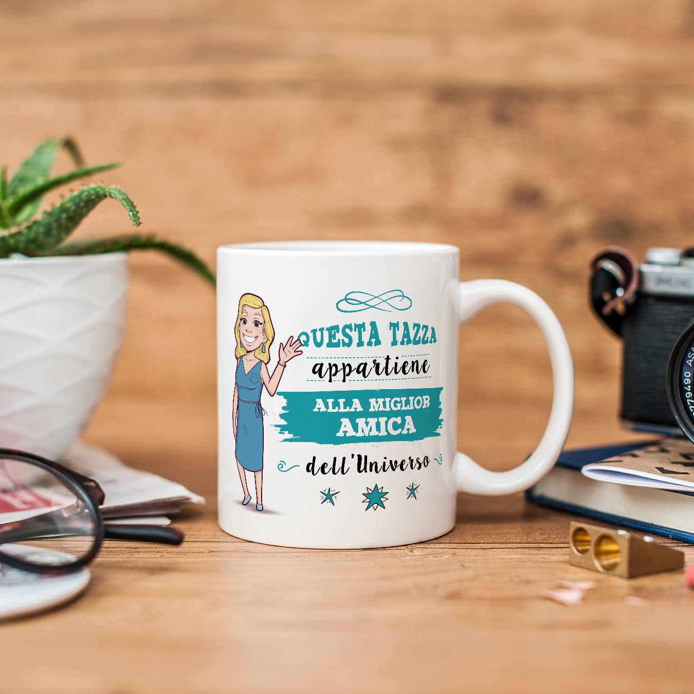 MUGFFINS Tazza 90° Compleanno (in Tedesco), 350 Ml, Ceramica Bianca, Regalo Originale Per Festa, Lavabile In Microonde E Lavastoviglie