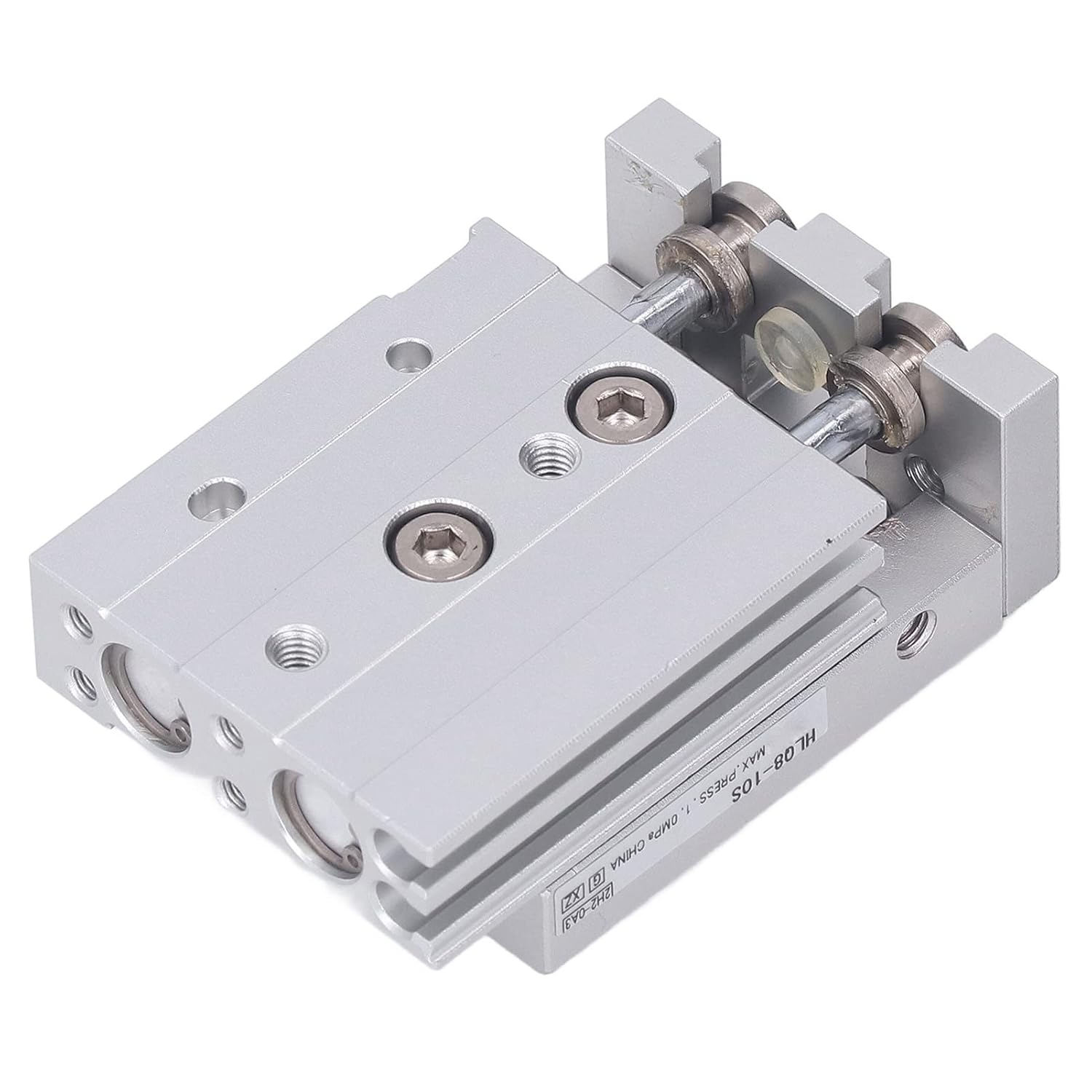 Double Rod Pneumatic Cylinder, M5 8mm High Strength Pneumatic Cylinder Accurate ID for Pipelines