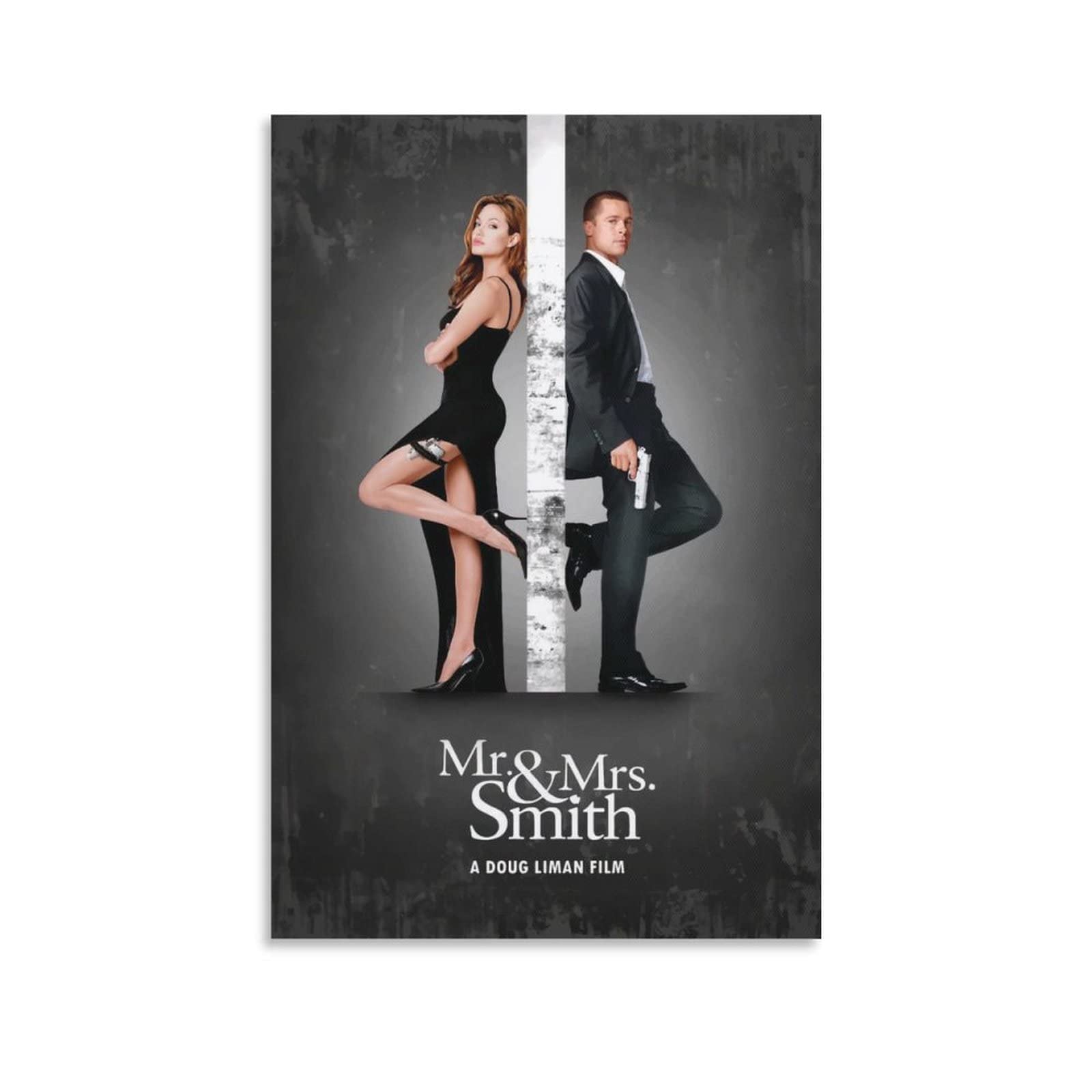 Affiche Mr. & Mrs. Smith - Impression Toile 50x75 Cm Sans Cadre - Décoration Murale Chambre/salon - 5