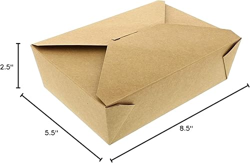 Miniatura 6 de Royal #4 Caja de comida plegable blanca para llevar, 7-34 pulgadas x 5.5 pulgadas x 3.5 pulgadas, paquete de 160