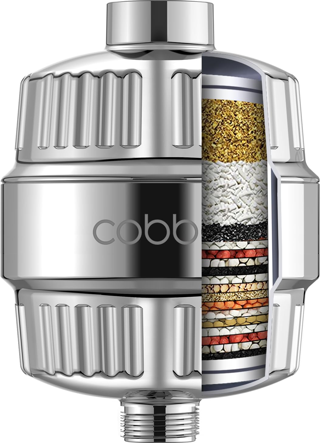 Cobbe High Output Shower Filter – 99% Removal Shower Head Filter for Hard Water, Heavy Metals, Chlorine and Harmful Substance, Chrome