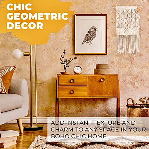 Gentle Crafts Boho Macrame Hanging Wall Decor: Decorative Wall Art Cotton Rope Cord Woven Tapestry Home Decorations For The Living Room Kitchen Bedroom Or Apartment #TOP6