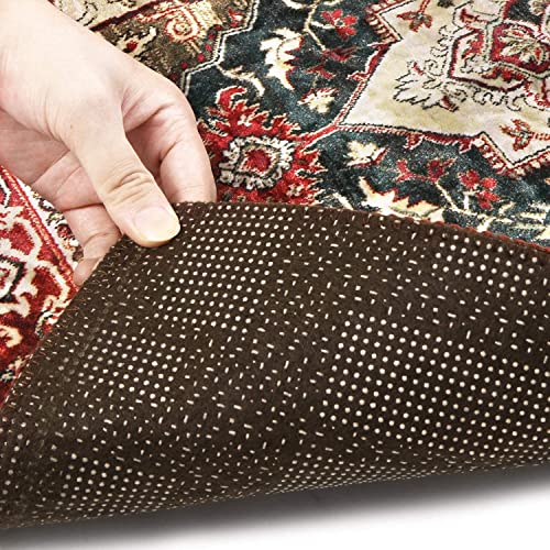 Leevan Oriental Persian Small Rugs 2X3 Ft Machine Washable Vintage Accent Rug Non-Slip Backing Entryway Rugs Indoor Chic Boho Trible Distressed Floor Carpet For Door Way Kitchen Bedroom-Red #TOP3