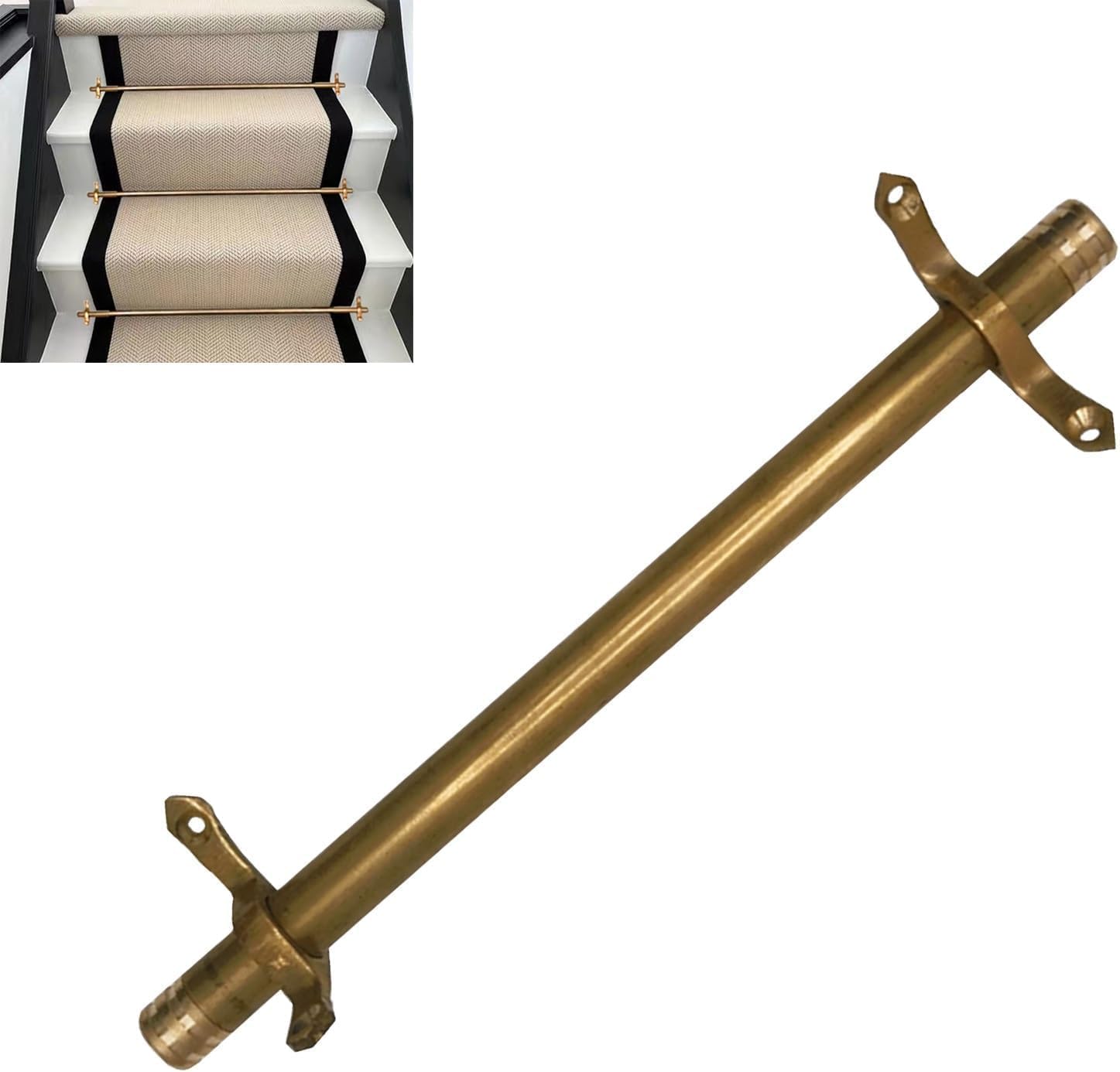 Stair Carpet Rods, Brass Stair Carpet Rods, Sturdy Stair Rods for Carpet Runners, Stair Carpet Retaining Rods(L75cm(29 1/2"))