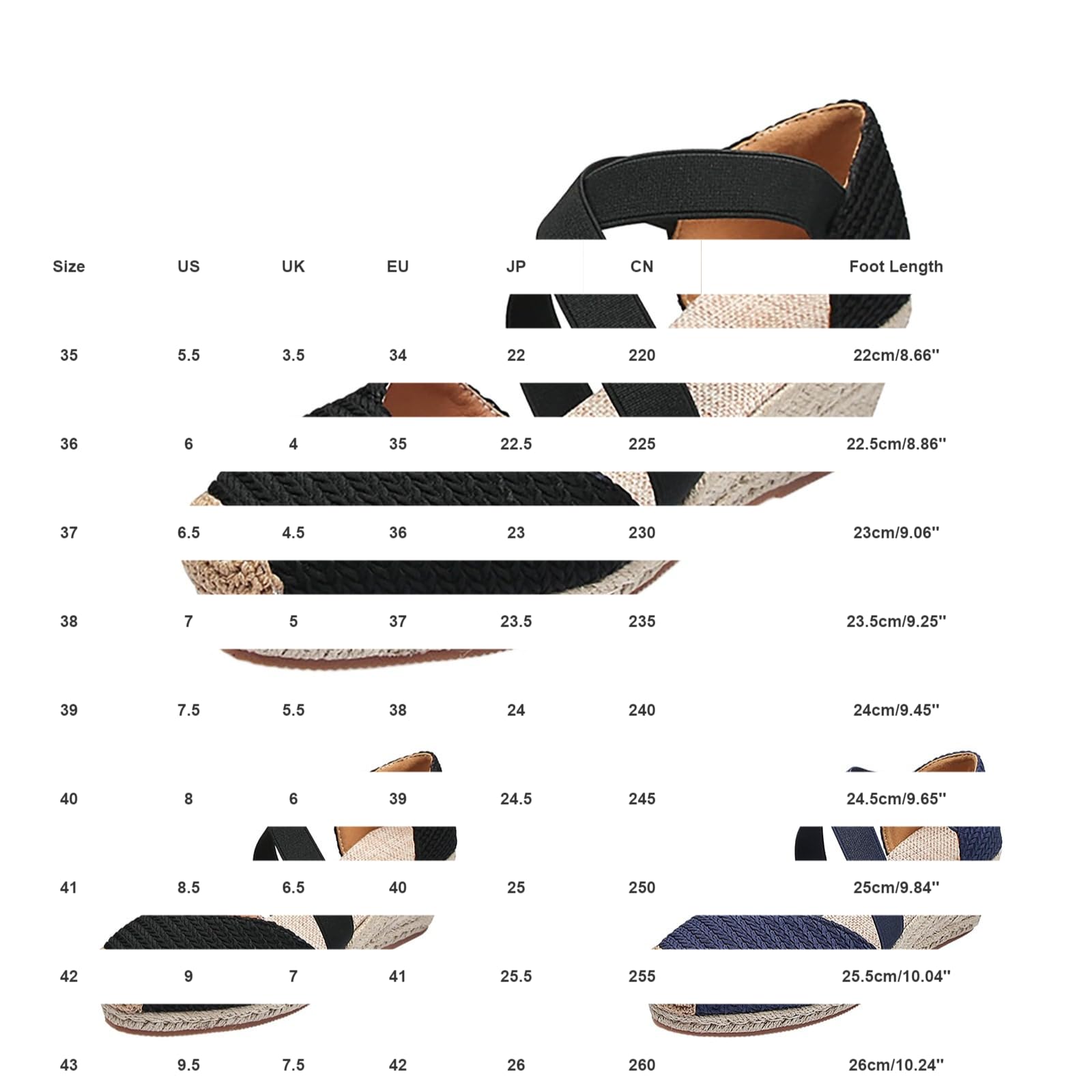 Genérico Sandalias Negras Comodas Zapatos Ortopedicos Mujer Sandalias de Esparto para Mujer,con Puntera Cerrada Y,Estilo Casual Sandalia Tacon Zapatillas Ortopedicas Verano